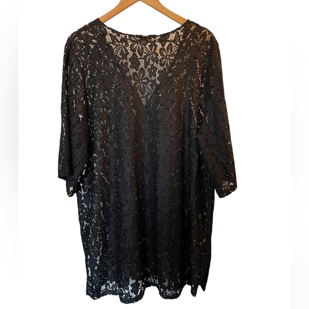 AVENUE Plus Size Black Lace Cover Up - Size 18/20 - Picture 11 of 12